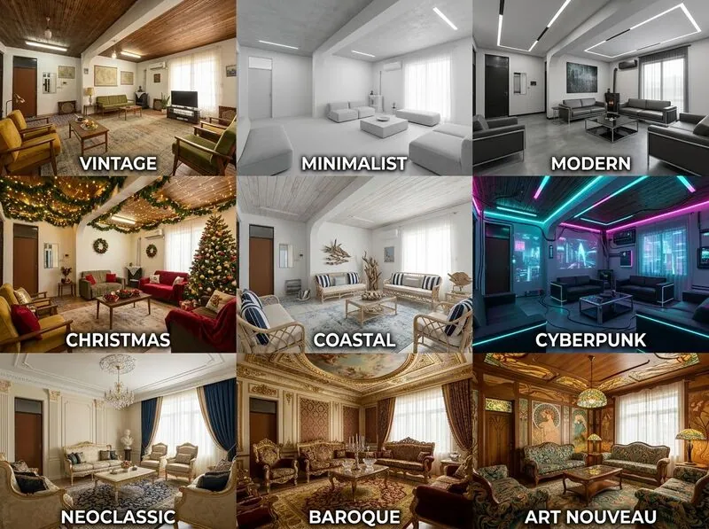 Explore multiple styles Living room