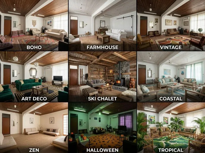 Explore multiple styles Living room