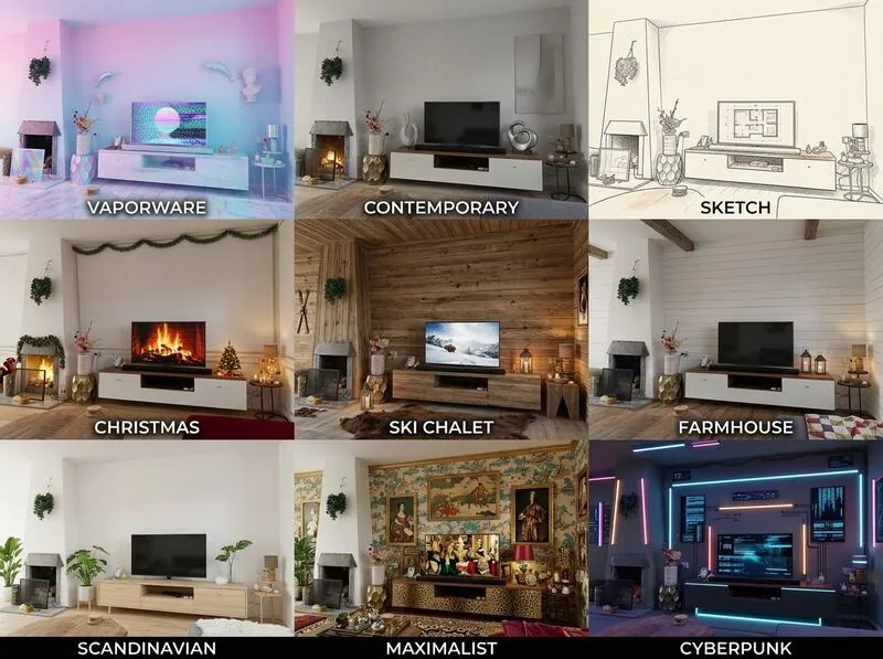 Explore multiple styles Living room