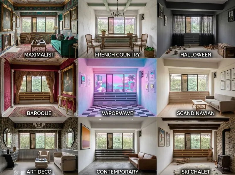 Explore multiple styles Living room
