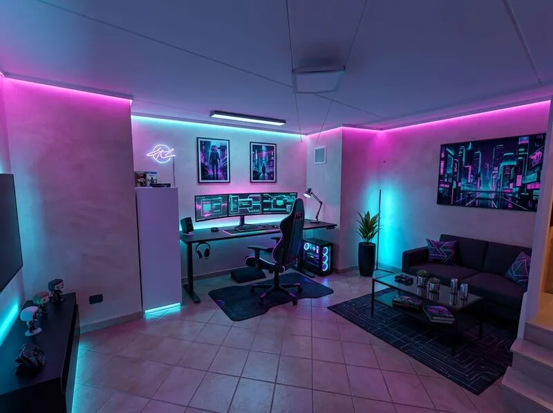Cyberpunk Gaming room