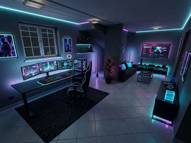 Cyberpunk Gaming room