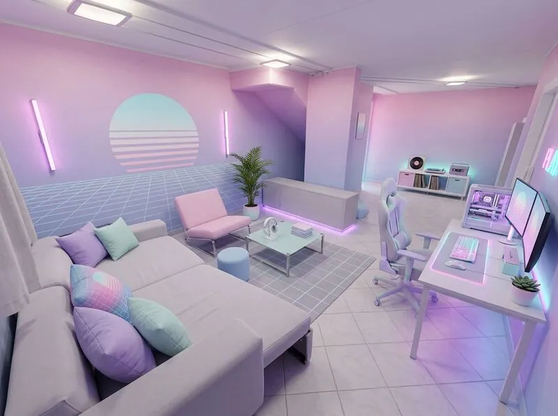 Vaporware Gaming room