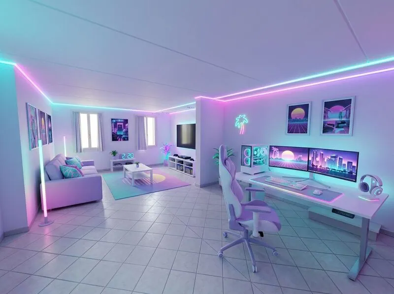 Cyberpunk Gaming room