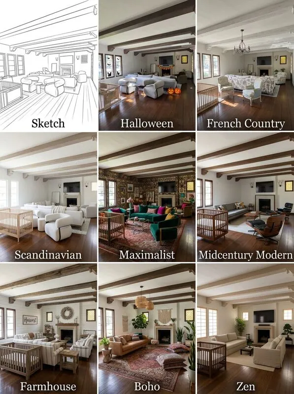 Explore multiple styles Living room