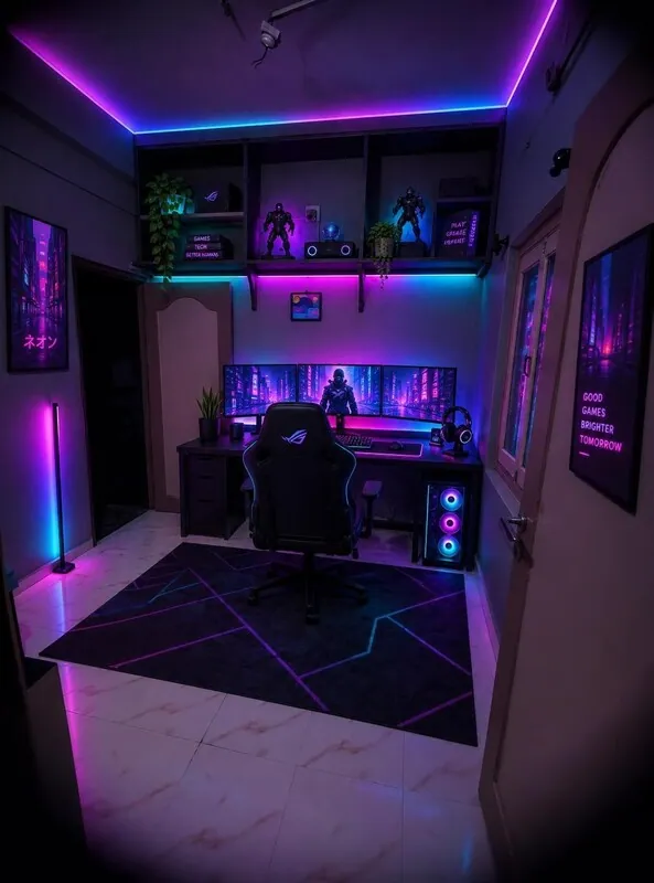 Cyberpunk Gaming room
