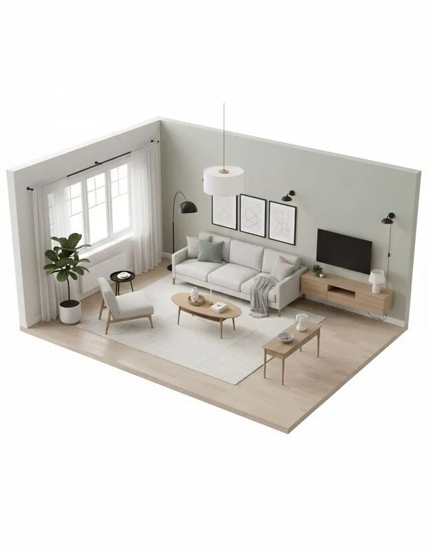 render of a house interior