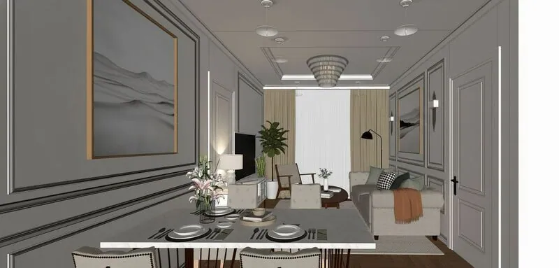 render of a house interior