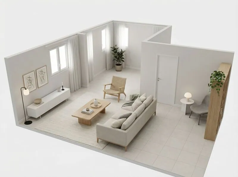 render of a house interior