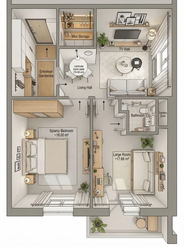 render of a house interior