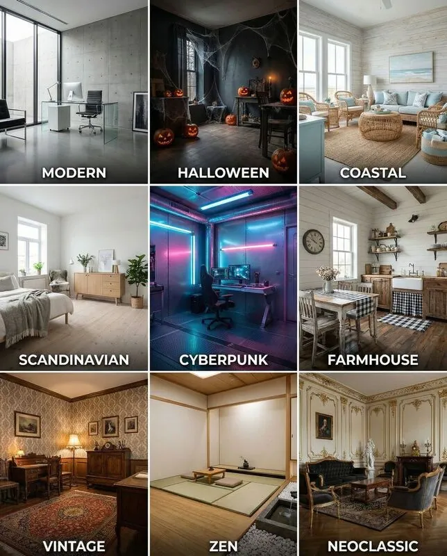 Explore multiple styles Home office