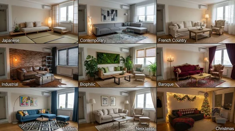 Explore multiple styles Living room