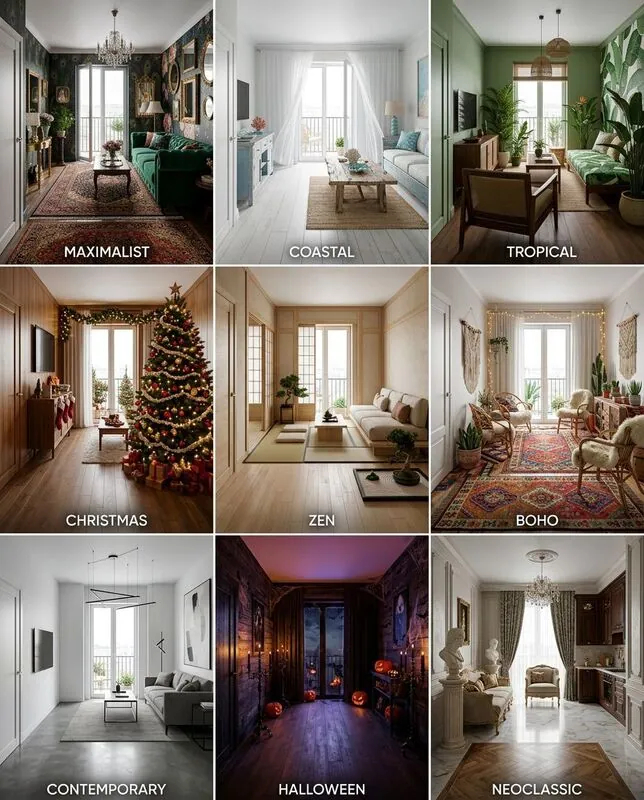 Explore multiple styles Living room