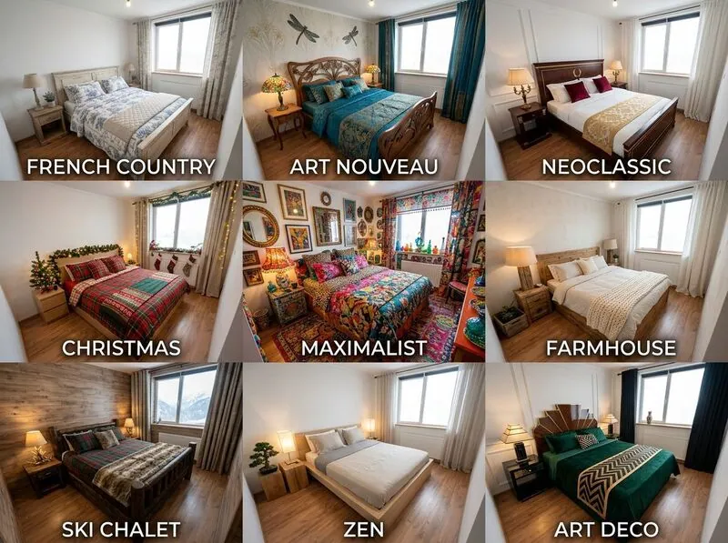 Explore multiple styles Bedroom