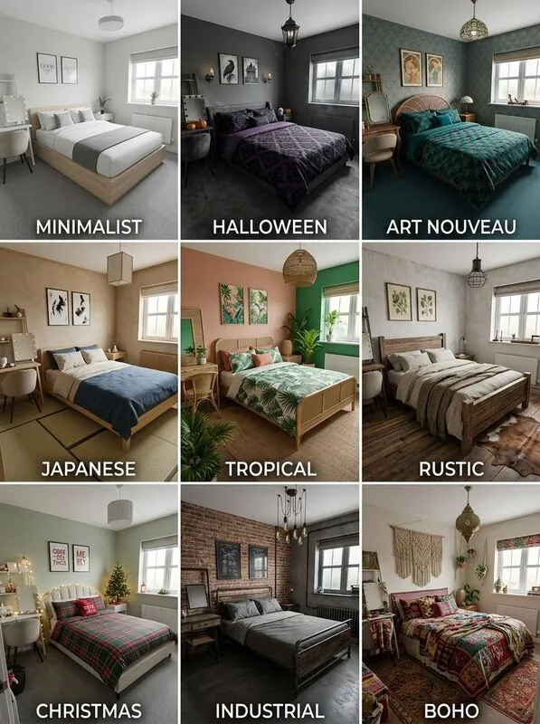 Explore multiple styles Bedroom