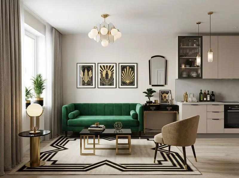 Art deco Living room