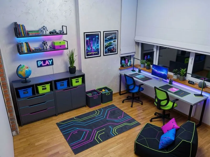 Cyberpunk Kids playroom