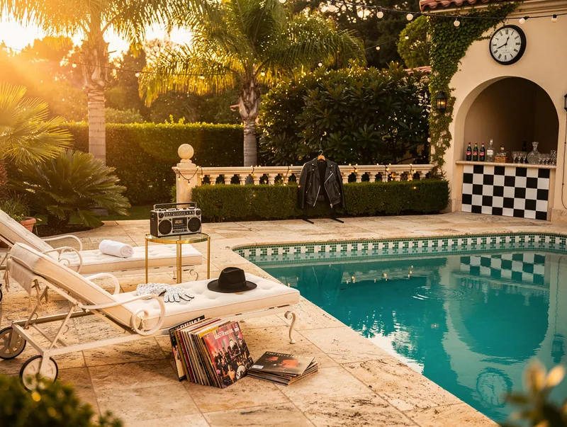 Vintage Outdoor pool area