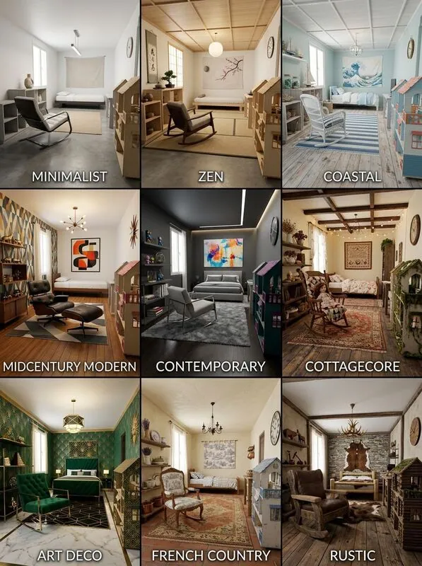 Explore multiple styles Living room