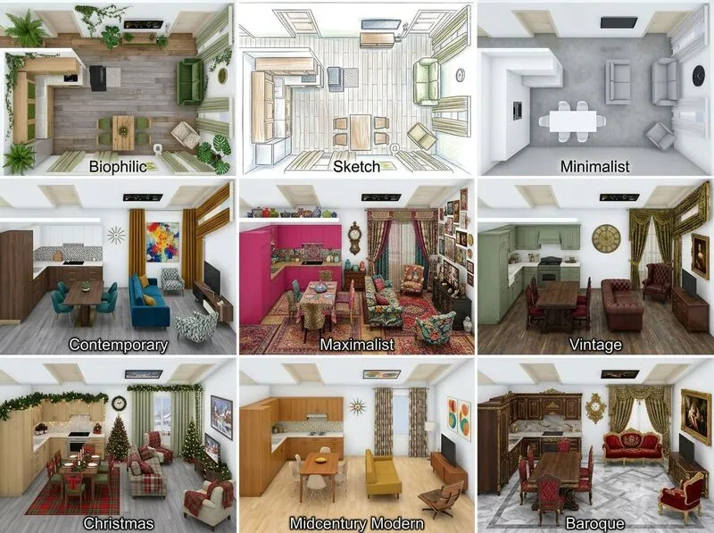 Explore multiple styles Living room