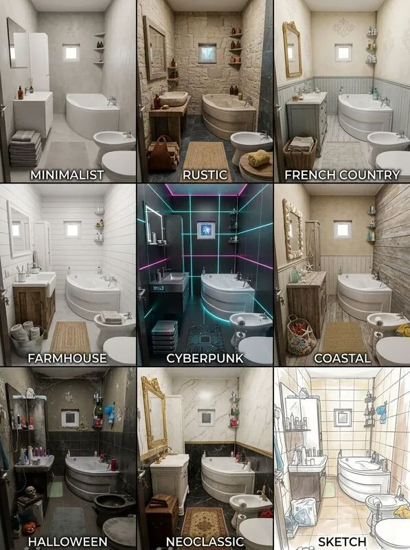 Explore multiple styles Bathroom