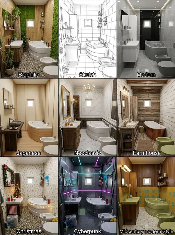 Explore multiple styles Bathroom