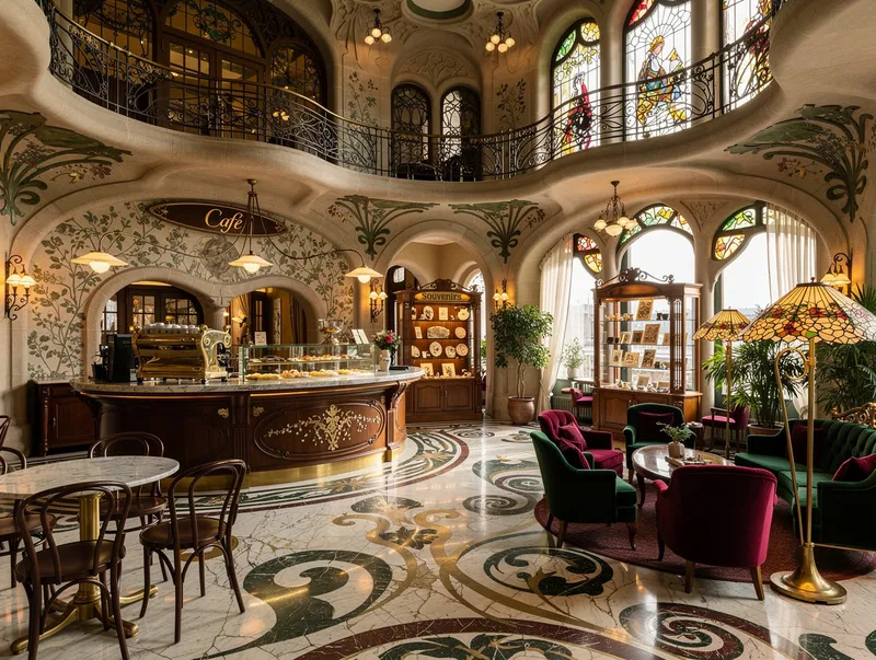Art nouveau Hotel lobby