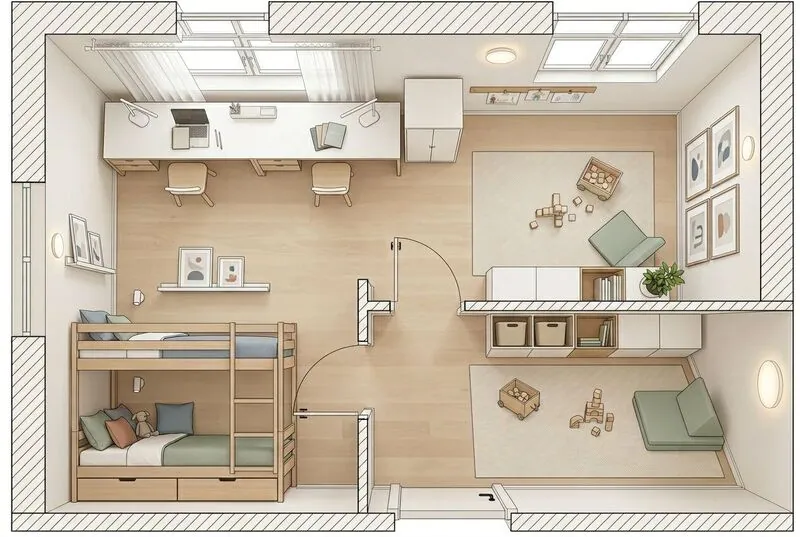 Minimalist Kids playroom