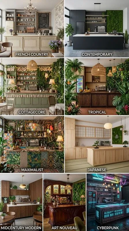 Explore multiple styles Coffee shop