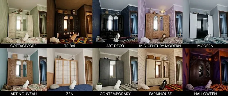 Explore multiple styles Bedroom