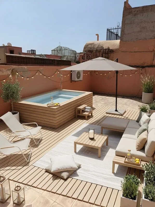 Scandinavian Outdoor pool area