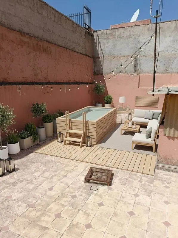 Scandinavian Outdoor pool area