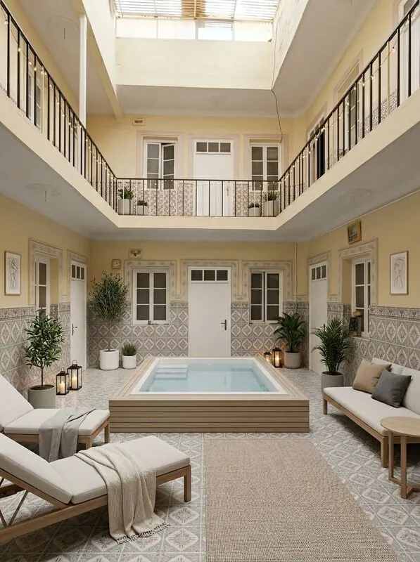 Scandinavian Outdoor pool area