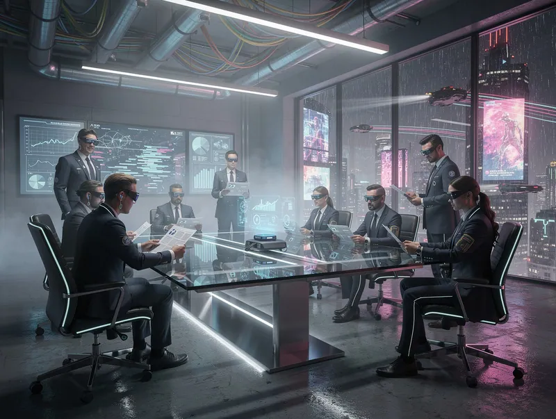 Cyberpunk Meeting room