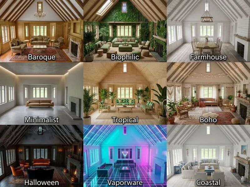 Explore multiple styles Living room
