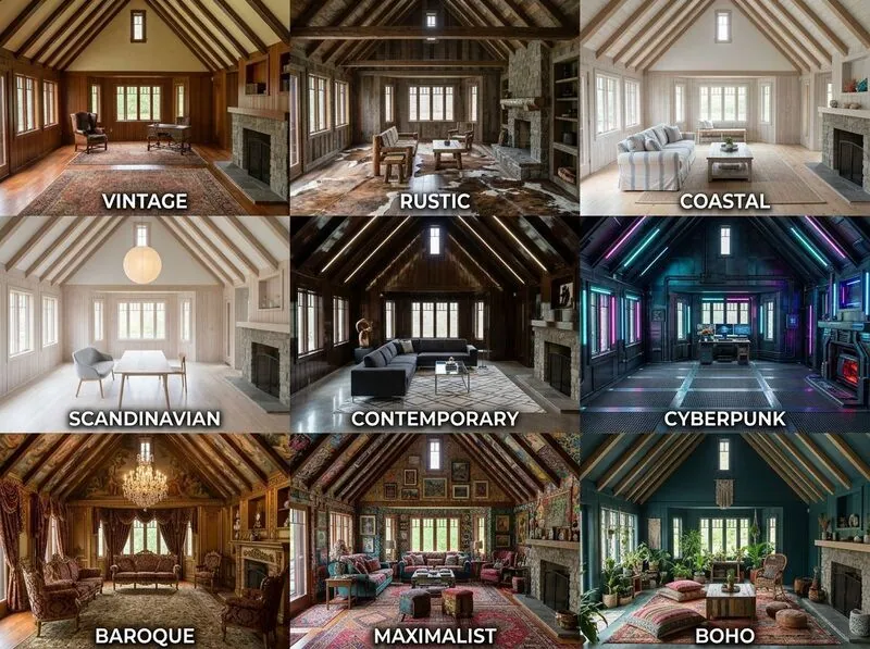 Explore multiple styles Living room