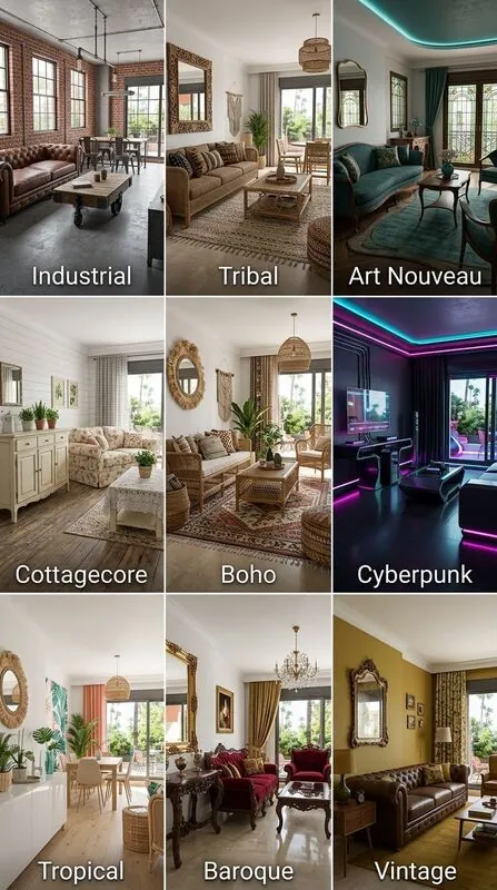 Explore multiple styles Living room