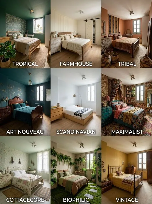 Explore multiple styles Bedroom