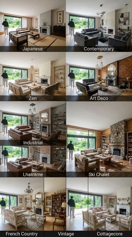 Explore multiple styles Living room