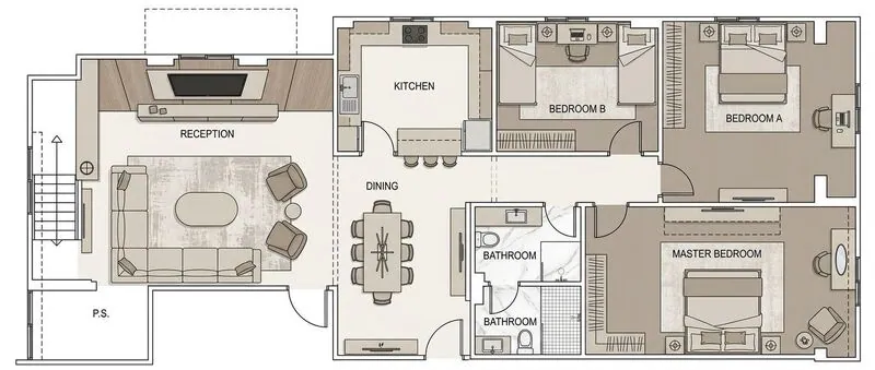 Contemporary Living room