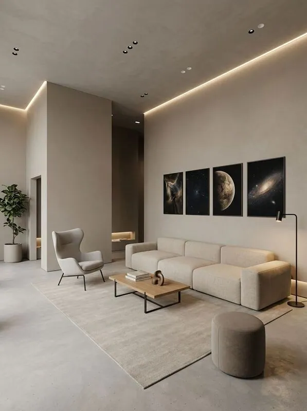 Minimalist Hotel lobby