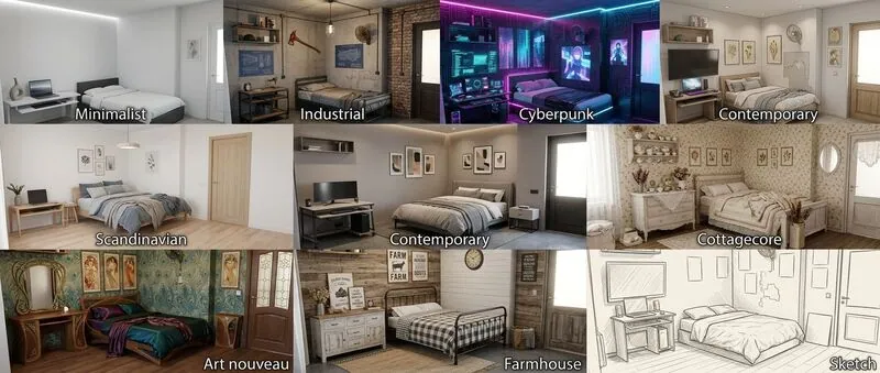 Explore multiple styles Bedroom