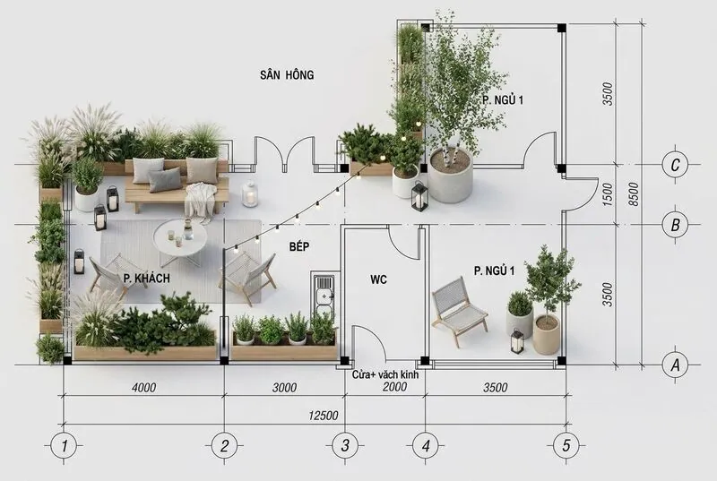 Scandinavian Outdoor garden