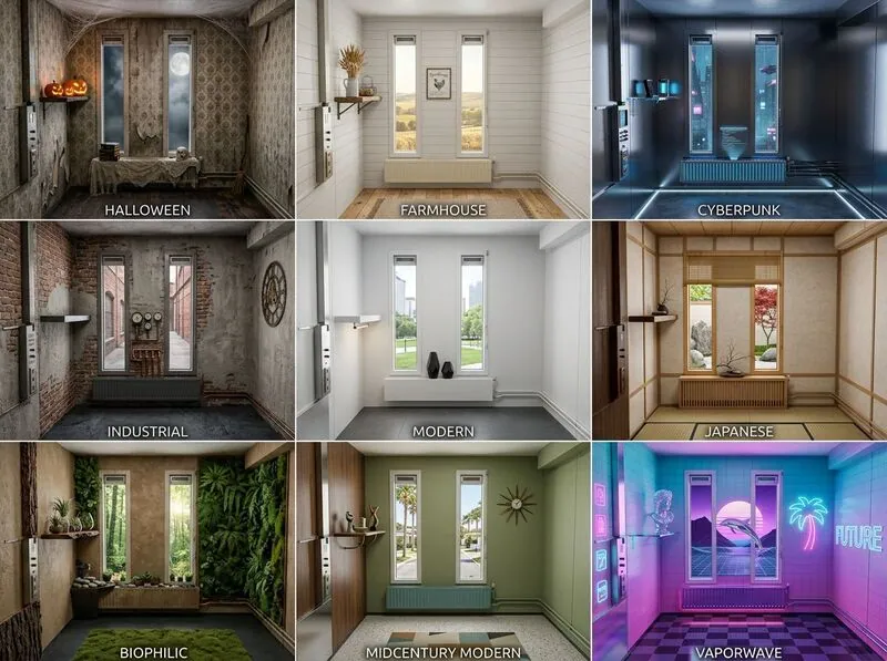 Explore multiple styles Living room