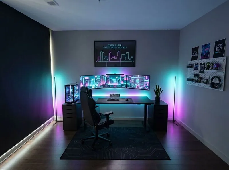 Cyberpunk Gaming room