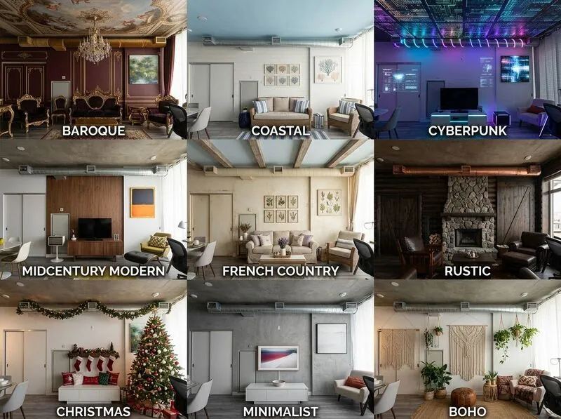 Explore multiple styles Living room