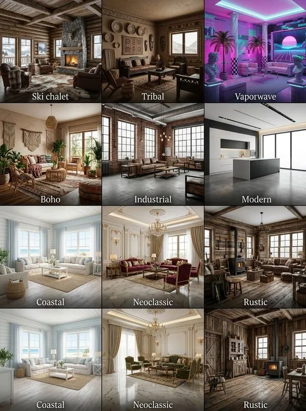 Explore multiple styles Living room