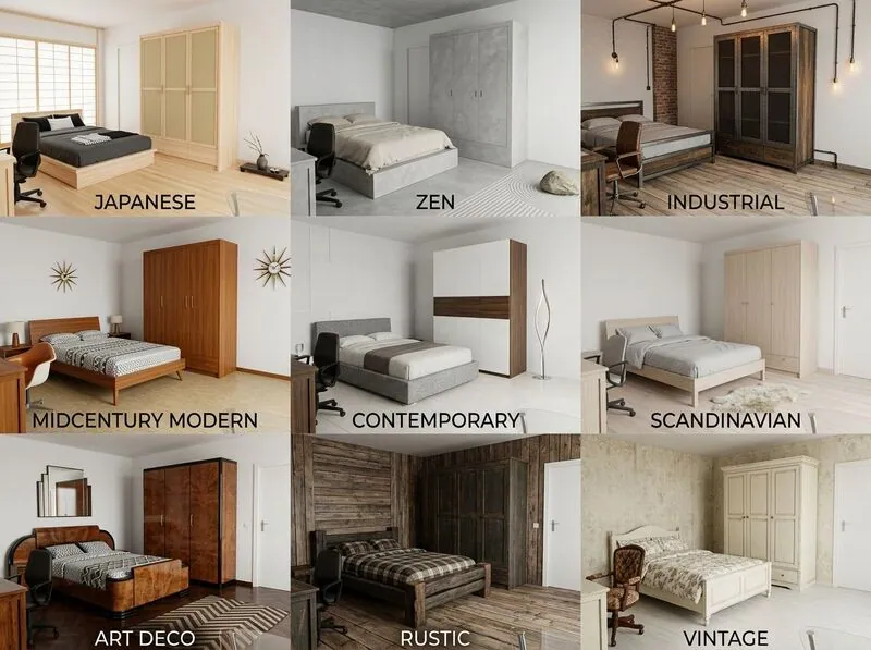 Explore multiple styles Bedroom