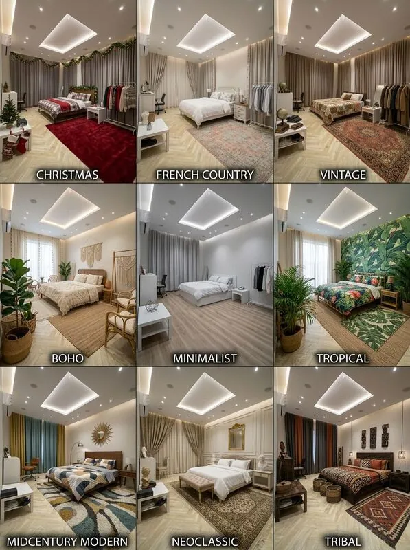 Explore multiple styles Bedroom