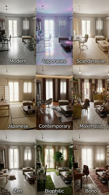 Explore multiple styles Living room